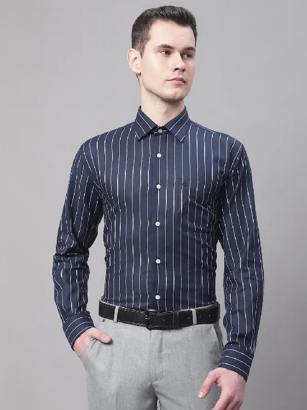 Cantabil Men's Navy Shirt