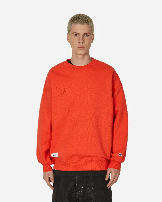 WTAPS Academy Crewneck Sweatshirt Orange