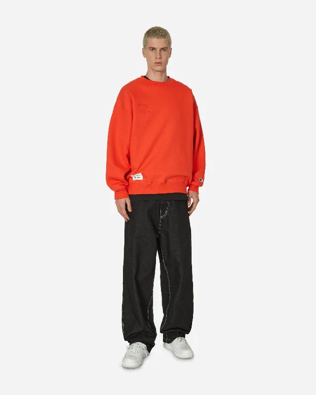 WTAPS Academy Crewneck Sweatshirt Orange