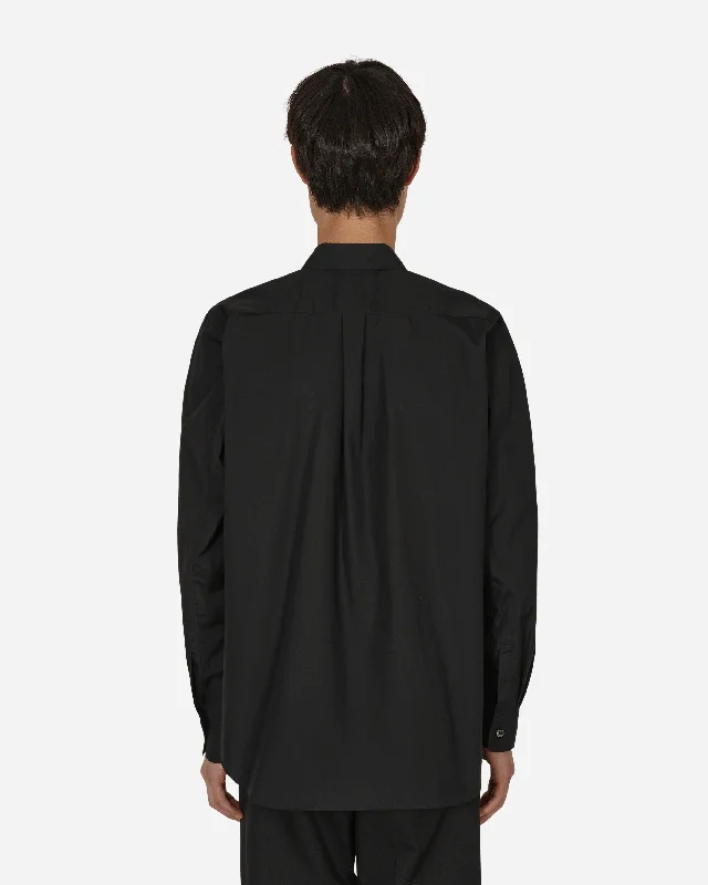 Cotton Tarpaulin Patch Shirt Black