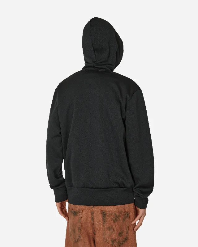 Heart Zip Hooded Sweatshirt Black