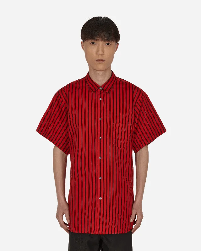 Stripe Shortsleeve Shirt Red