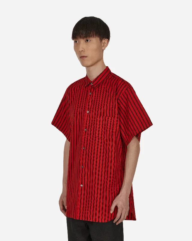 Stripe Shortsleeve Shirt Red