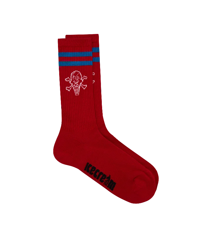 CONES AND BONES SPORTS SOCK - RED