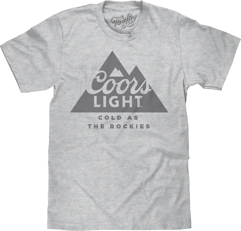 Coors Light Beer Cold as the Rockies Mountain Logo T-Shirt - Athletic Heather Gray