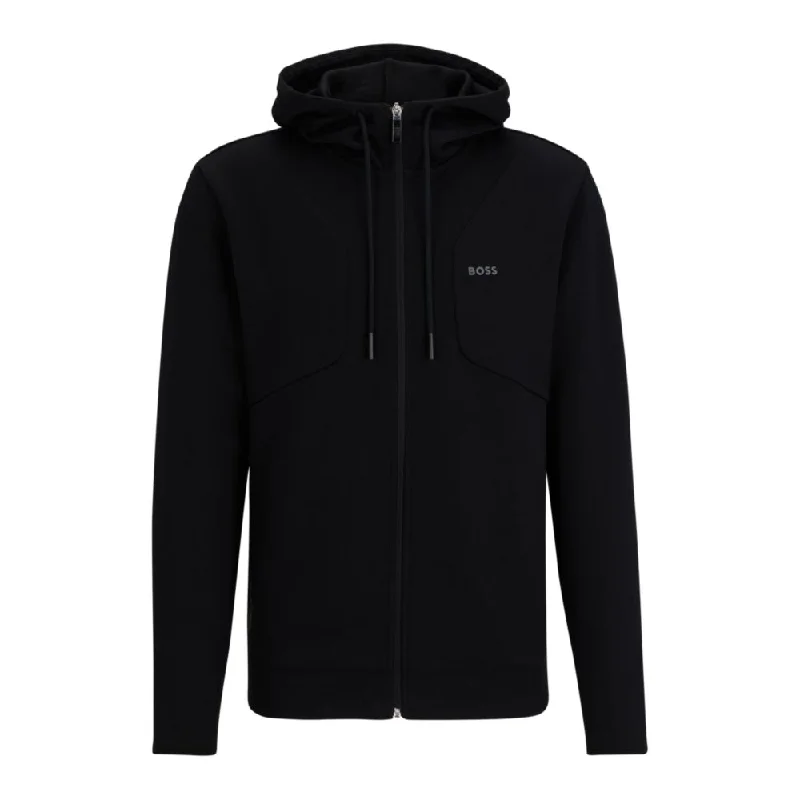 Cotton-blend zip-up hoodie with HD logo print