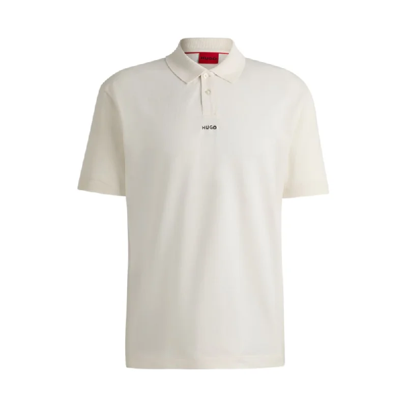 Cotton-piqu polo shirt with logo print