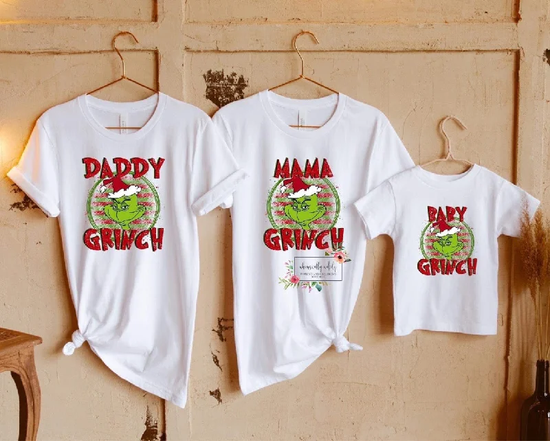 Daddy/Mama/Baby Family Green Guy Tees