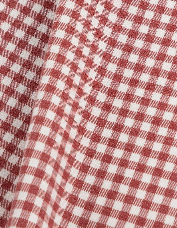 Gingham Flannel - Dusty Red