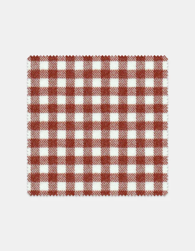 Gingham Flannel - Dusty Red