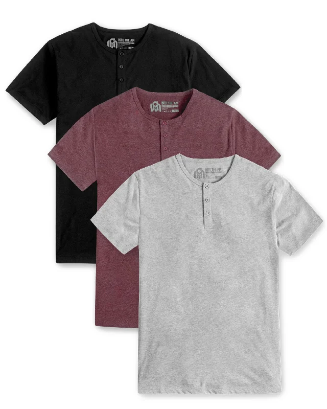 Custom 3 Pack Henley Tee - Non-Branded