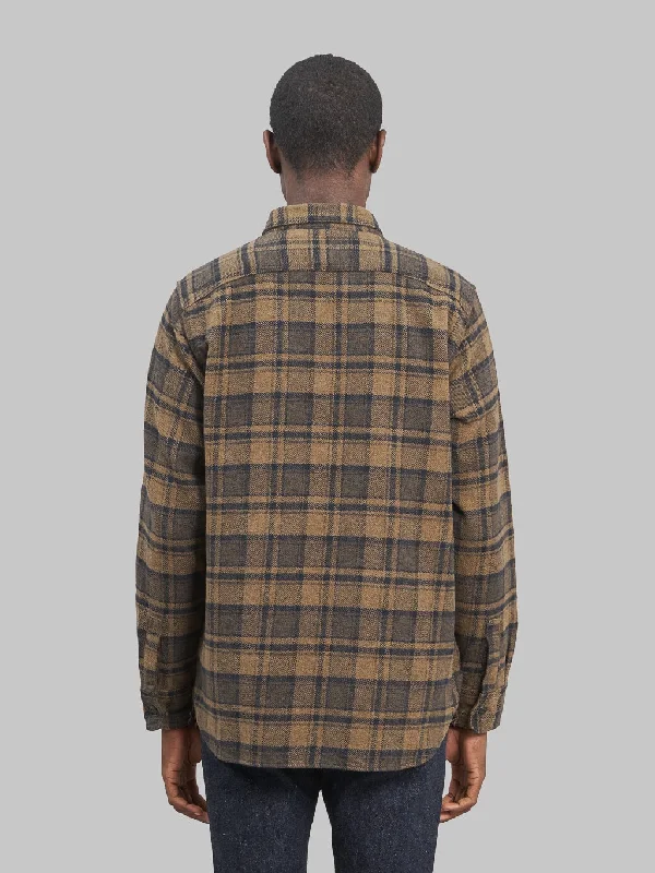 Fob Factory F3497 Nel Check Work Shirt Brown