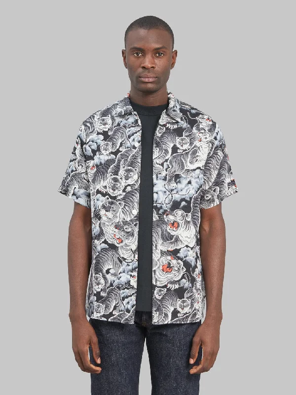 Freenote Cloth Hawaiian Black Tigers Shirt