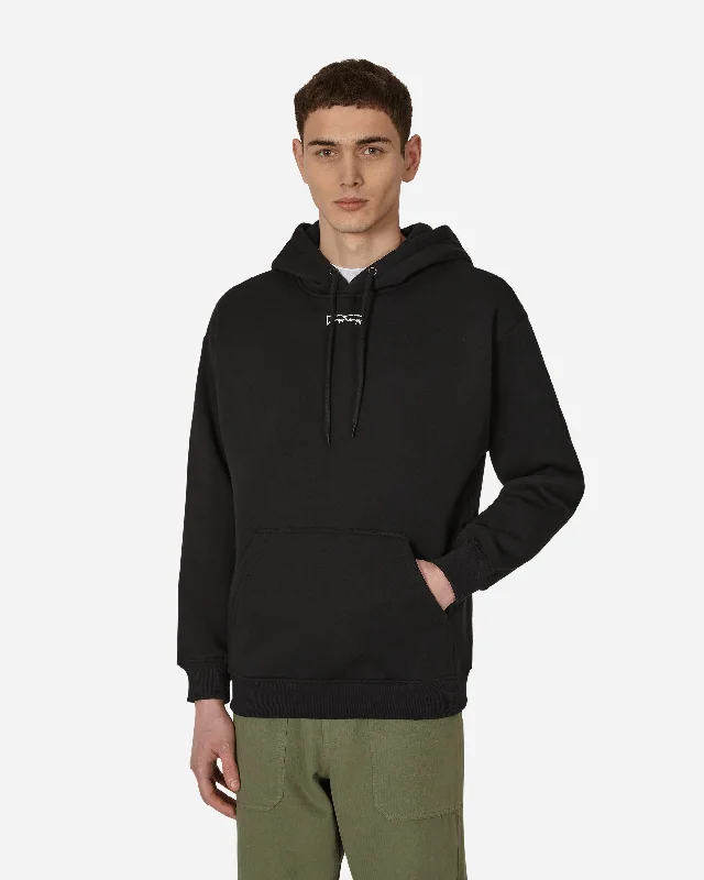 Outline Drip Hooded Sweatshirt Black