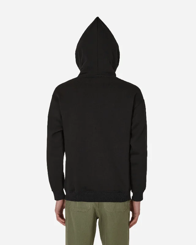 Outline Drip Hooded Sweatshirt Black