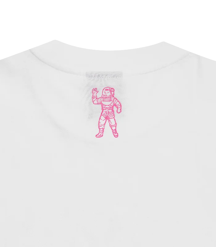 GLITTER ARCH LOGO T-SHIRT - WHITE/PINK