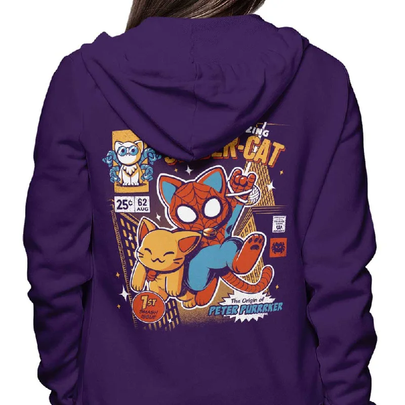 Zip Up Hoodie / Purple / S