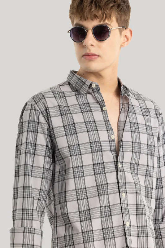 Light Grey Checks Shirt