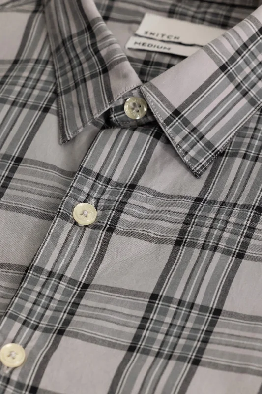 Light Grey Checks Shirt