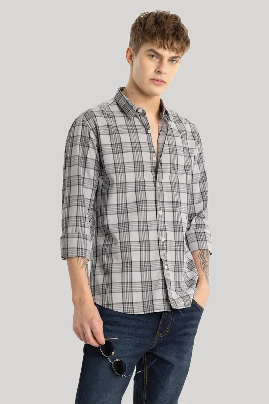 Light Grey Checks Shirt