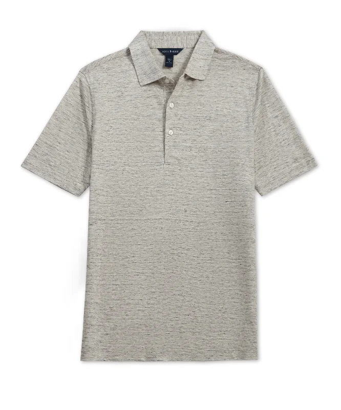 Linen Mélange Polo, Stone