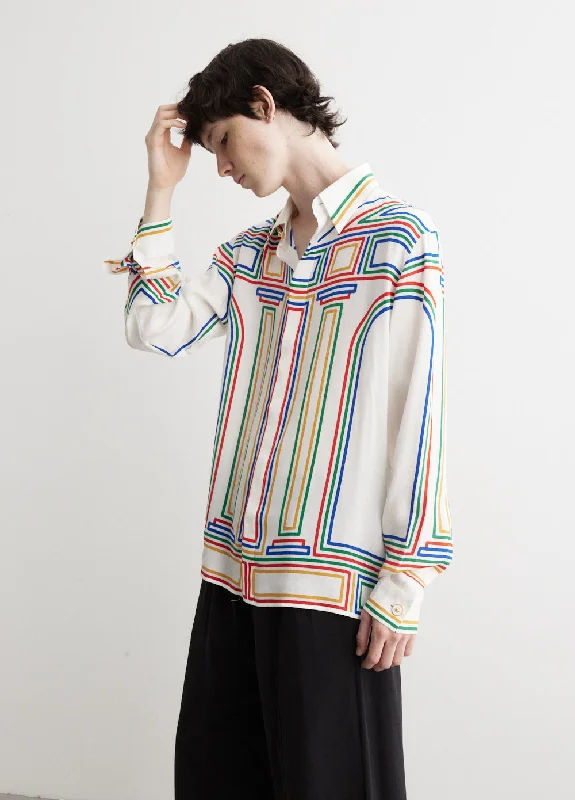 Long-Sleeve Silk Shirt