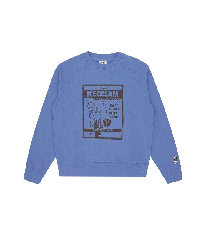 MAGAZINE AD CREWNECK - PURPLE