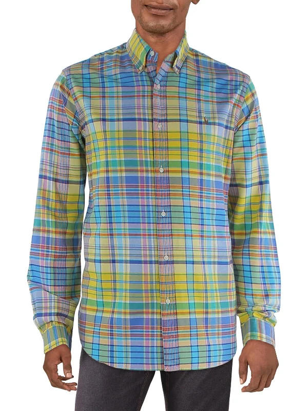 Mens Classic Fit Long Sleeve Button-Down Shirt