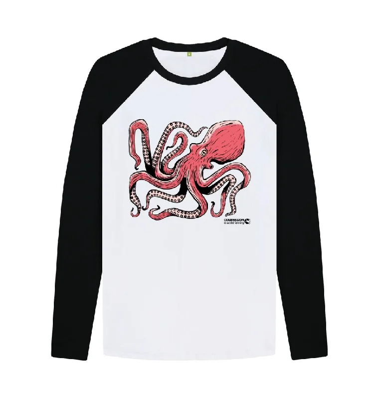 Men's Octopus Baseball T-Shirt