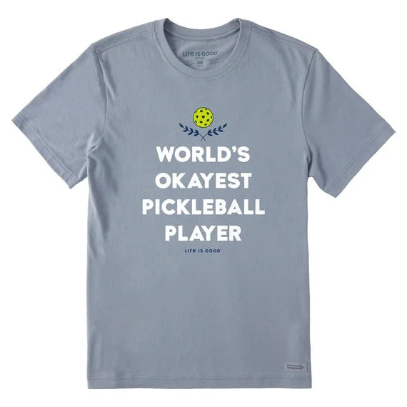 Mens World's  Okayest Pickleball Player Short Sleeve