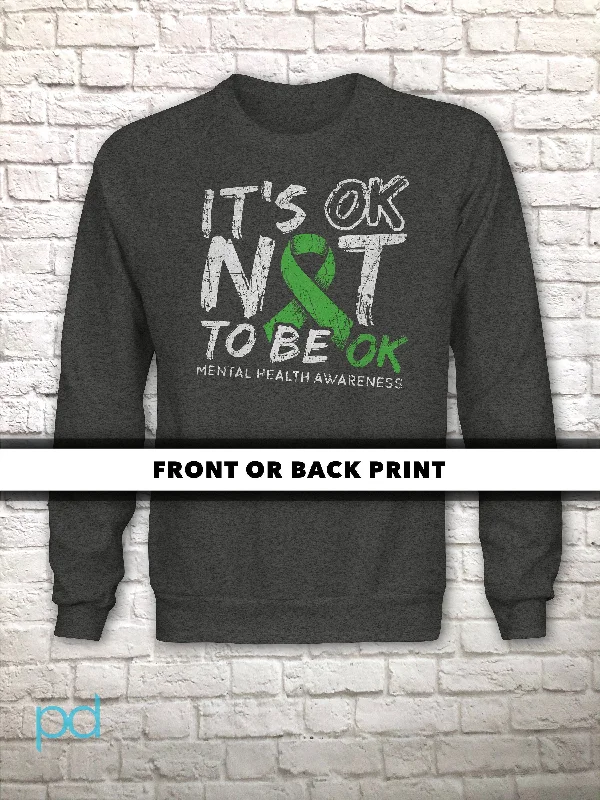 Mental Health Awareness Sweater, It's OK Not To Be OK, Long Sleeve Pullover Sweatshirt