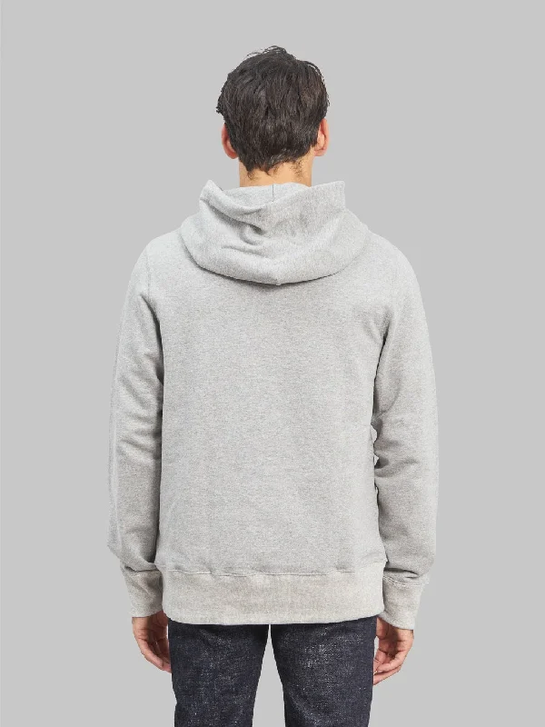 Merz b. Schwanen 382 Loopwheeled 12oz Classic Fit Hoodie Grey Melange