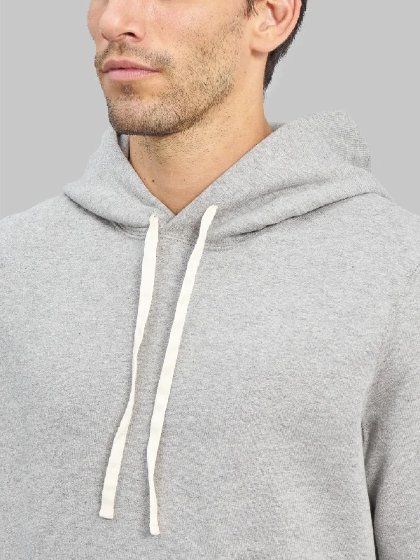 Merz b. Schwanen 382 Loopwheeled 12oz Classic Fit Hoodie Grey Melange