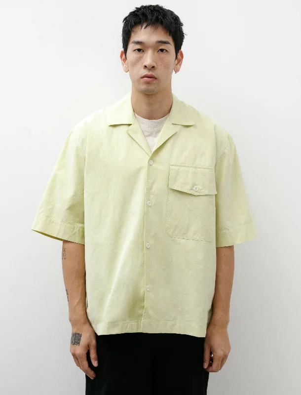 MHL SS Flap Pocket Shirt Cotton Canvas Pale Yellow