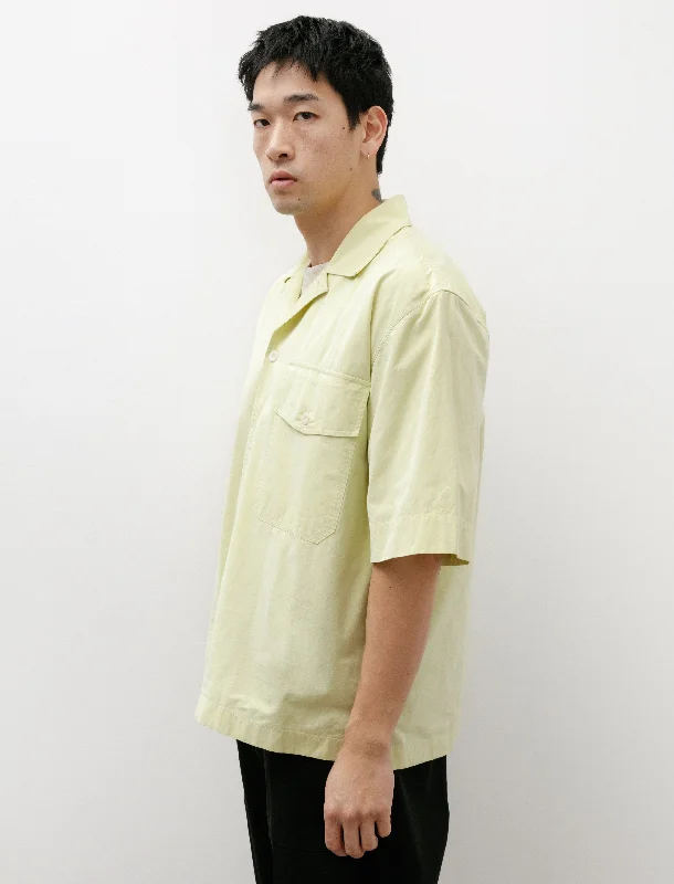 MHL SS Flap Pocket Shirt Cotton Canvas Pale Yellow