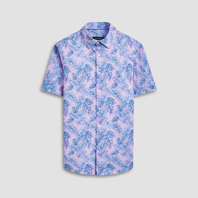 MILES Leaf Print OoohCotton Short Sleeve Shirt