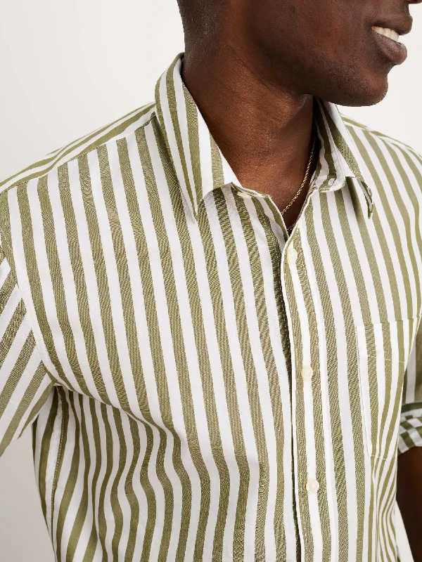 Mill Shirt in Wide Striped Cotton Poplin