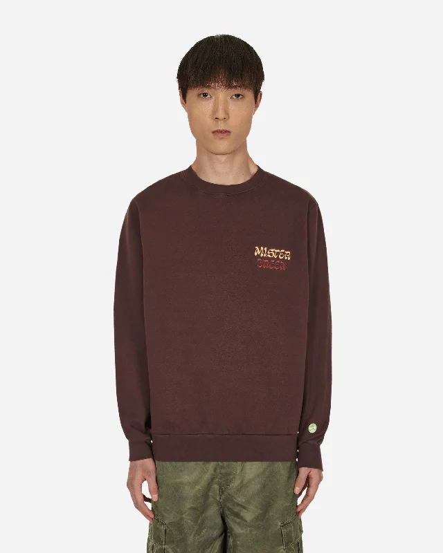 Karma Logo Crewneck Sweatshirt Brown