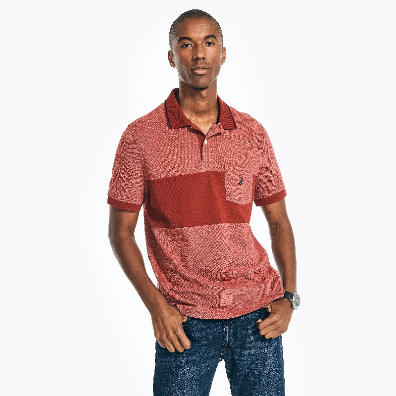 Nautica Mens Sustainably Crafted Classic Fit Colorblock Polo