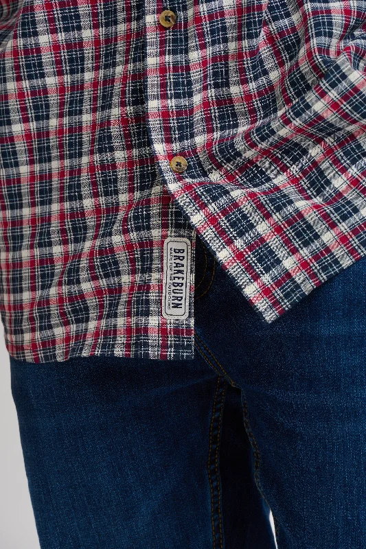 Navy and Red Checked Shirt