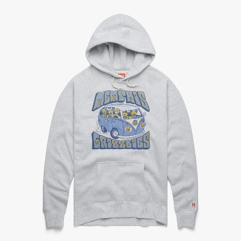 NBA x Grateful Dead x Grizzlies Bears And Bus Hoodie