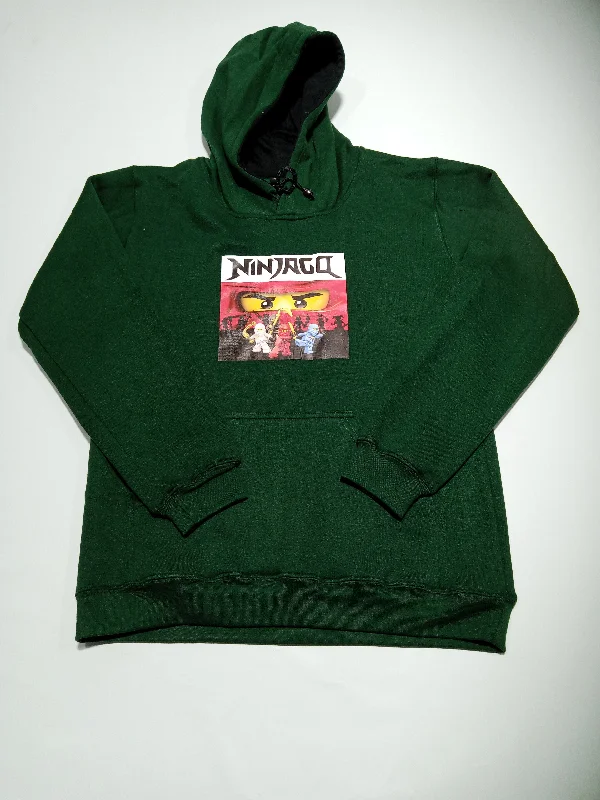 Ninja Green Hoddie Non Zipper