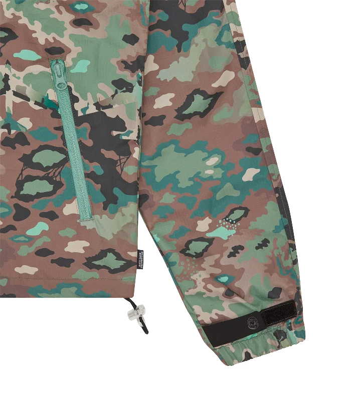 NOTHING CAMO HOODED WINDBREAKER JACKET - GREEN