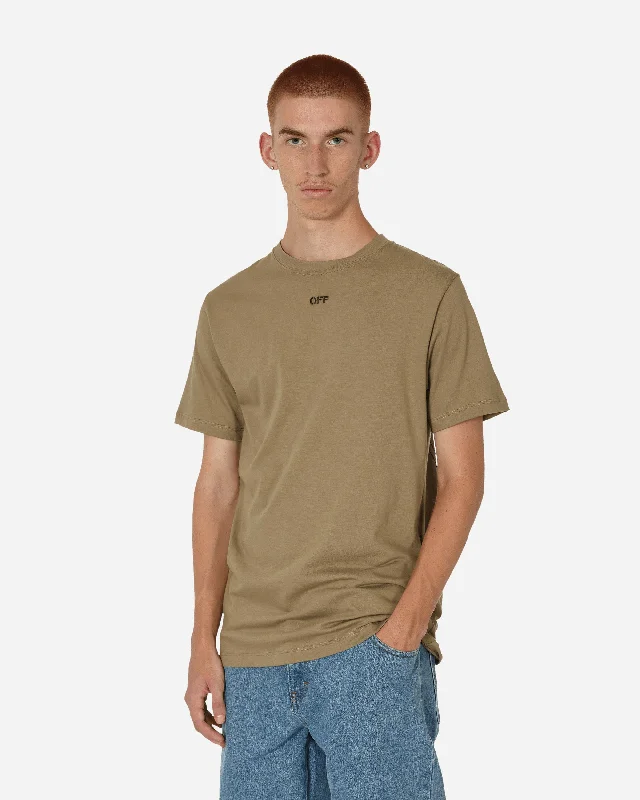 Off Stitch Slim T-Shirt Beige / Black