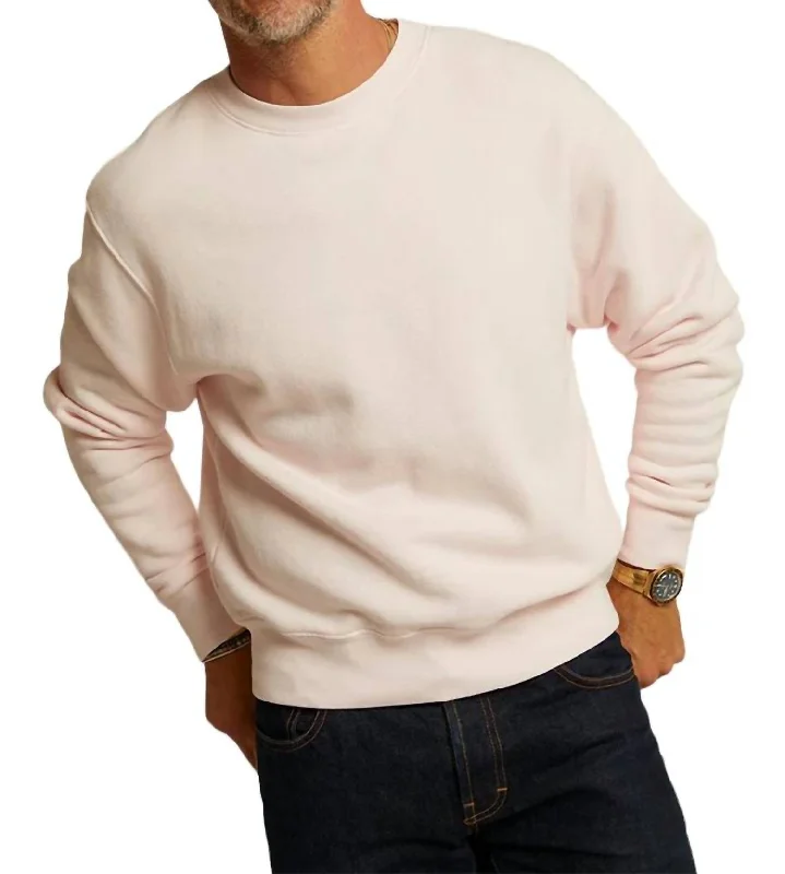 Perry Fleece Crew Neck Sweatshirt In Pink