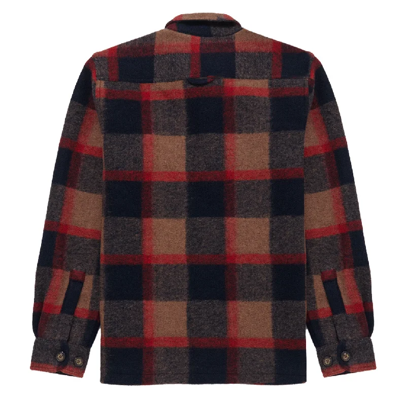 Portuguese Flannel Catch Overshirt Brown / Navy / Red