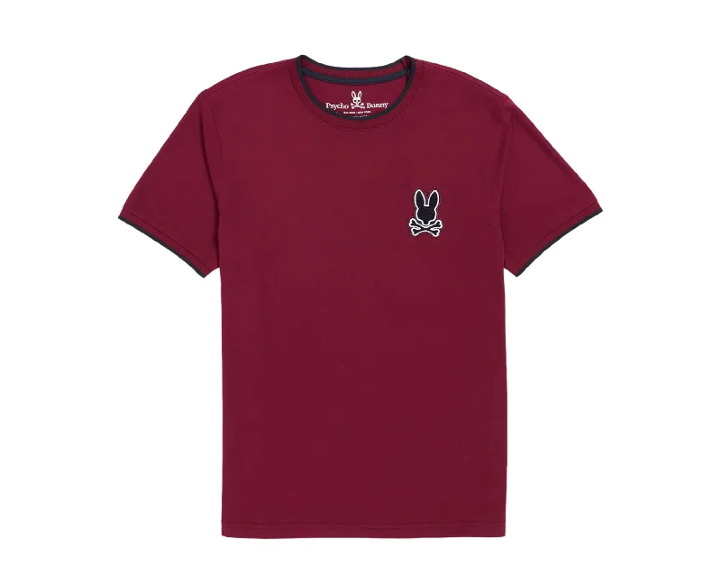 Psycho Bunny Broad Chenille Patch Logo Crimson Men's Tee B6U897U1PC-CMS