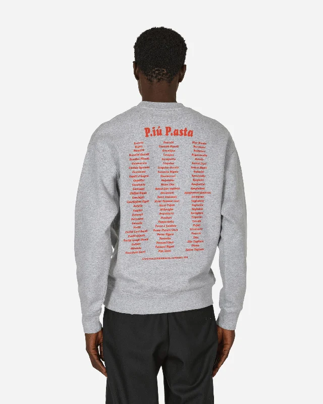 P.iù P.asta Crewneck Sweatshirt Light Grey Heather