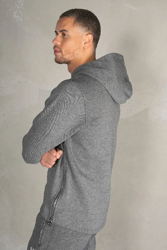 Q-Series Straight Classic Hoodie Dk Grey Heather