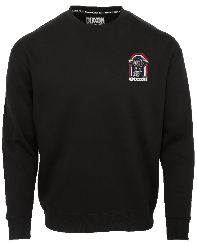 Red, White, & Blue Arches Crewneck Sweatshirt - Black